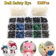 GEIWOGUO 264pcs Plastic Safety Eyes For Toys Teddy Bear Stuffed Snap Animal Amigurumi Puppet Dolls Craft Eyes Handmade Doll