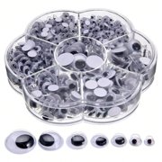 GEIWOGUO 700Pcs 4-12mm Fake Eyes Toy Making Self-Adhesive Animal Doll