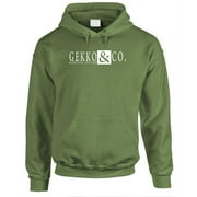 GEKKO & CO - Manhattan NYC - Fleece Pullover Hoodie, Military, XL