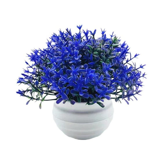 GEKUPEM Fake Artificial Potted Flowers In Pot False Plants Garden UK Decor Home J2V8