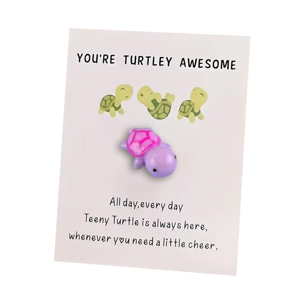 GEKUPEM GHYJPAJK You're Turtley Awesome Pocket Turtle Hug With Card,You ...