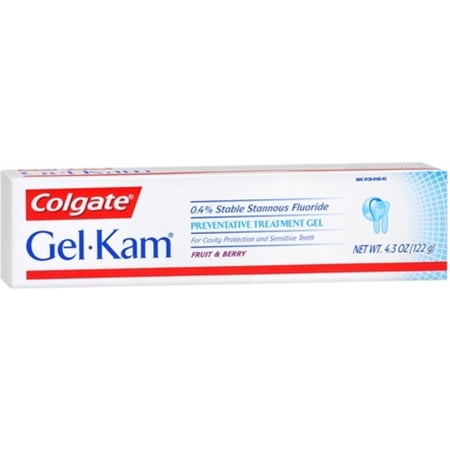 GEL-KAM Flouride Preventive Treatment, Fruit/Berry Flavor, 4.3oz, 3 Pack