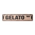 thumbnail image 1 of GELATO Vintage Plastic Street Sign shop lover store Italian ice | Indoor/Outdoor |  30" Wide, 1 of 4