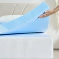thumbnail image 1 of GELBIY Mattress Topper, 2 Inch Queen Memory Foam Mattress Topper, Blue, 1 of 9
