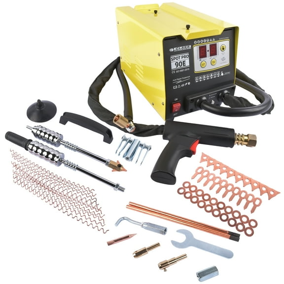 GELUOXI 110V Stud Welder Spot Dent Puller 3KW Car Body Panel Repair Kit with 2 Welding Guns, 7 Modes