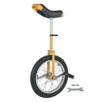 GELUOXI 16/24 Inch Wheel Unicycle Balance Fitness Exercise Adult Kids Outdoor  Training Cycling Unicycle with Steel Rim Mountain Tire Cycling Sports Exercise with Adjustable Seat(Yellow/Blue/Red)