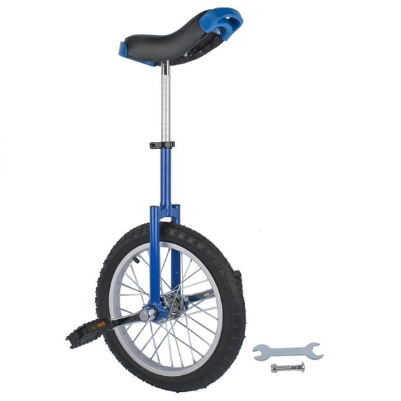 16 Inch Unicycle for Kids and Adults One Wheel Unicycle Bike with Adjustable Seat for Exercise Fun Entertainment Circus Performances, Unicycle for Beginners Easy Assembly