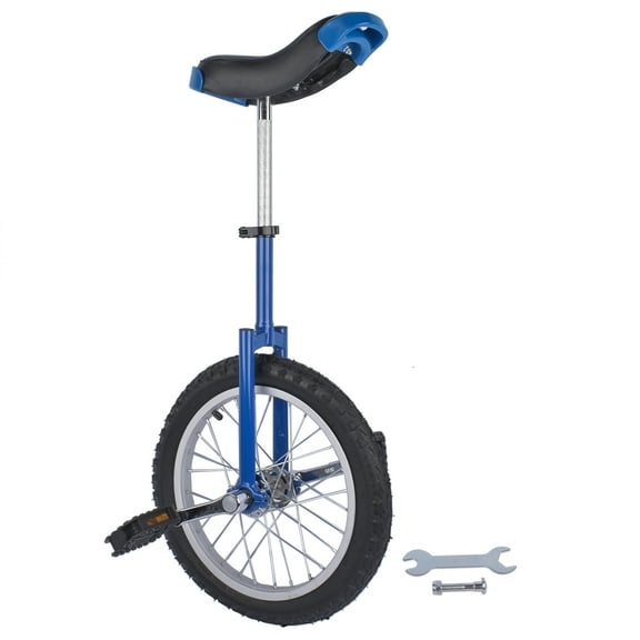 16 Inch Unicycle for Kids and Adults One Wheel Unicycle Bike with Adjustable Seat for Exercise Fun Entertainment Circus Performances, Unicycle for Beginners Easy Assembly