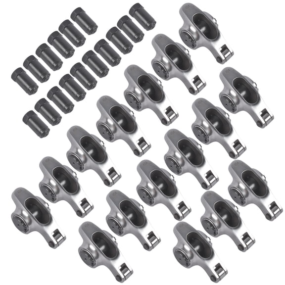 GELUOXI 16Pcs Stainless Steel 1.7 Ratio Engine Rocker Arm for Chevy Big Block 396 402 427 454 Gray