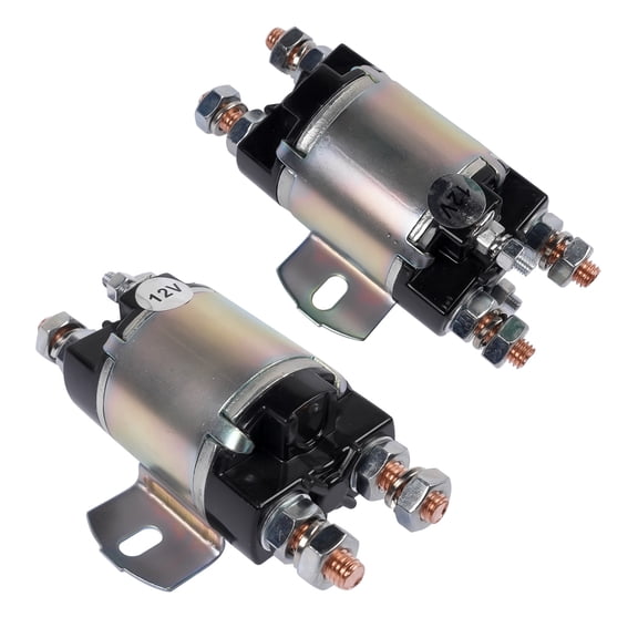 GELUOXI 2 Gas Golf Cart Solenoid For Yamaha G1 12V 6 Terminal 12Volt 100A J17-81950-01 Silver Metal
