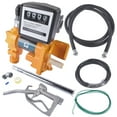 GELUOXI 20GPM 12V Fuel Transfer Pump w/ Manual Nozzle + Flow Meter for