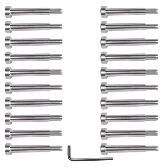 GELUOXI 20Pcs T316 Stainless Steel Cable Railing Hardware Kit For 3/16" Wire Rope Cables