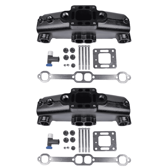 GELUOXI 2Pcs Exhaust Manifold 860246Q11 for Mercruiser Marine MCM/MIE V8 5.0 305 5.7 350 1983-2002