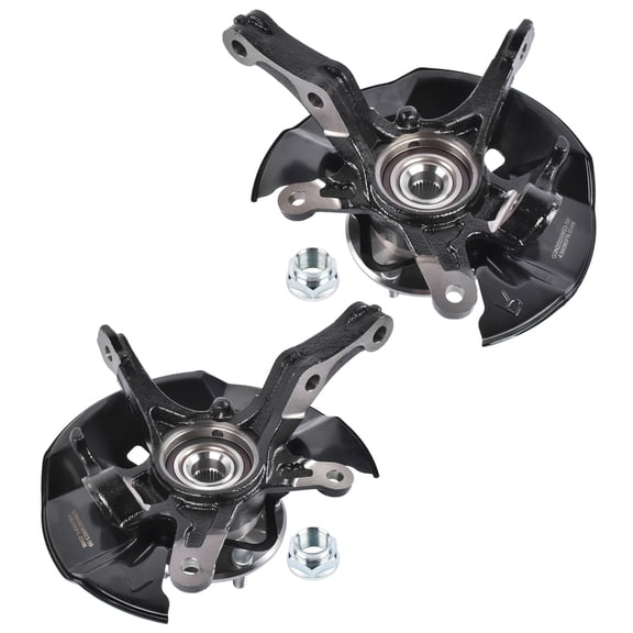 GELUOXI 2pcs Front Left & Right Steering Knuckle & Hub Bearing Assembly for Honda Civic 2012 L4 1.5L 1.8L