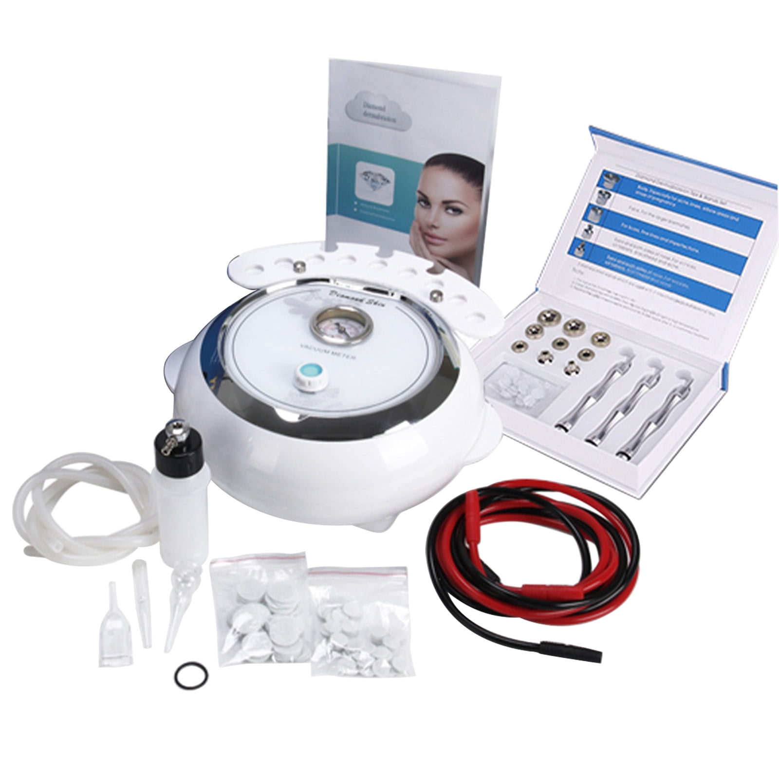 GELUOXI 3 in 1 Diamond Microdermabrasion Machine, Diamond Microdermabrasion, Dermabrasion Machine, Facial Skin Care Salon,Face Massage w/Vacuum & Spray