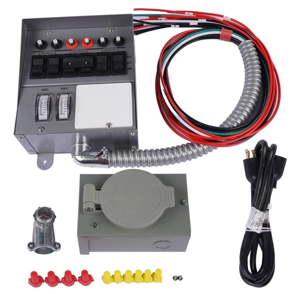 GELUOXI 30 Amp 6-Circuit Pro/Tran Transfer Switch Kit 31406CWK for Generators 7500 Watts
