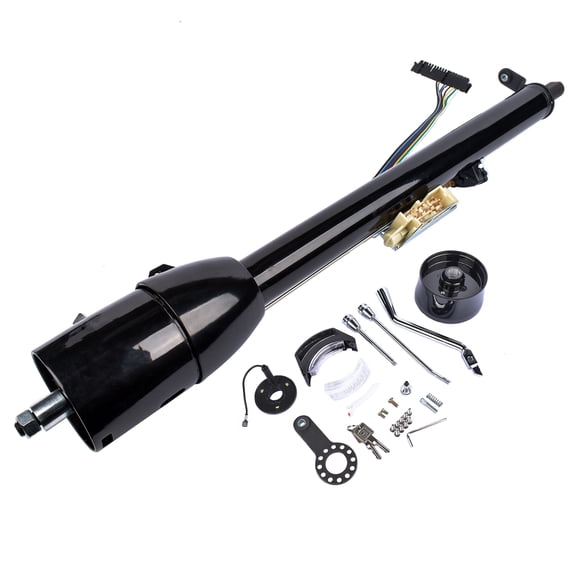 GELUOXI 30" Black Stainless GM Auto Tilt Steering Column Floor Shift with Key & Adapter R91004BK-30"