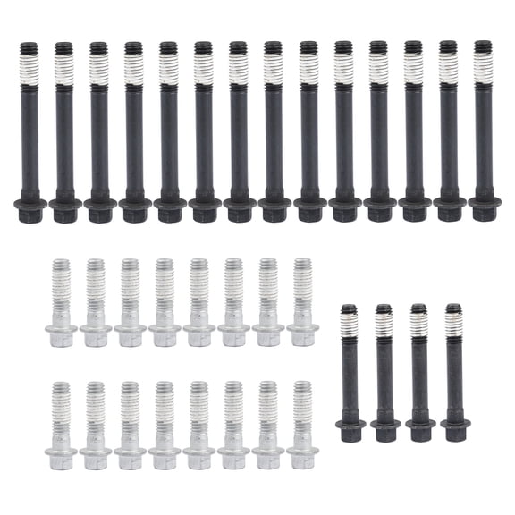 GELUOXI 34Pcs Engine Cylinder Head Bolt for Chevrolet Express GMC Savana Pickup SUV Van 1996-2002