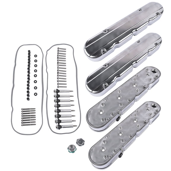 GELUOXI 4Pcs Engine Valve Cover for Chevrolet Small Block V8 Gen. III/IV: LS1 LS2 LS3 LS6 LS7 Engine