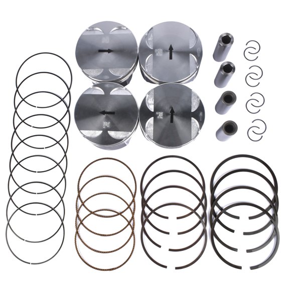 GELUOXI 4Pcs Piston and Ring Kit for Buick Chevrolet GMC Pontiac Saturn Sedan Sport Utility 2006-17