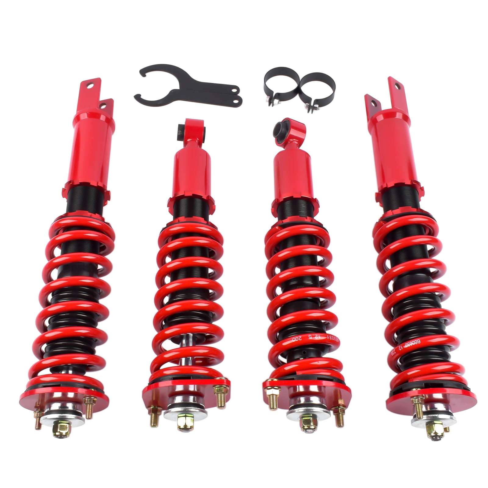 GELUOXI 4x Adjustable Coilovers Struts Shocks Suspension Kit
