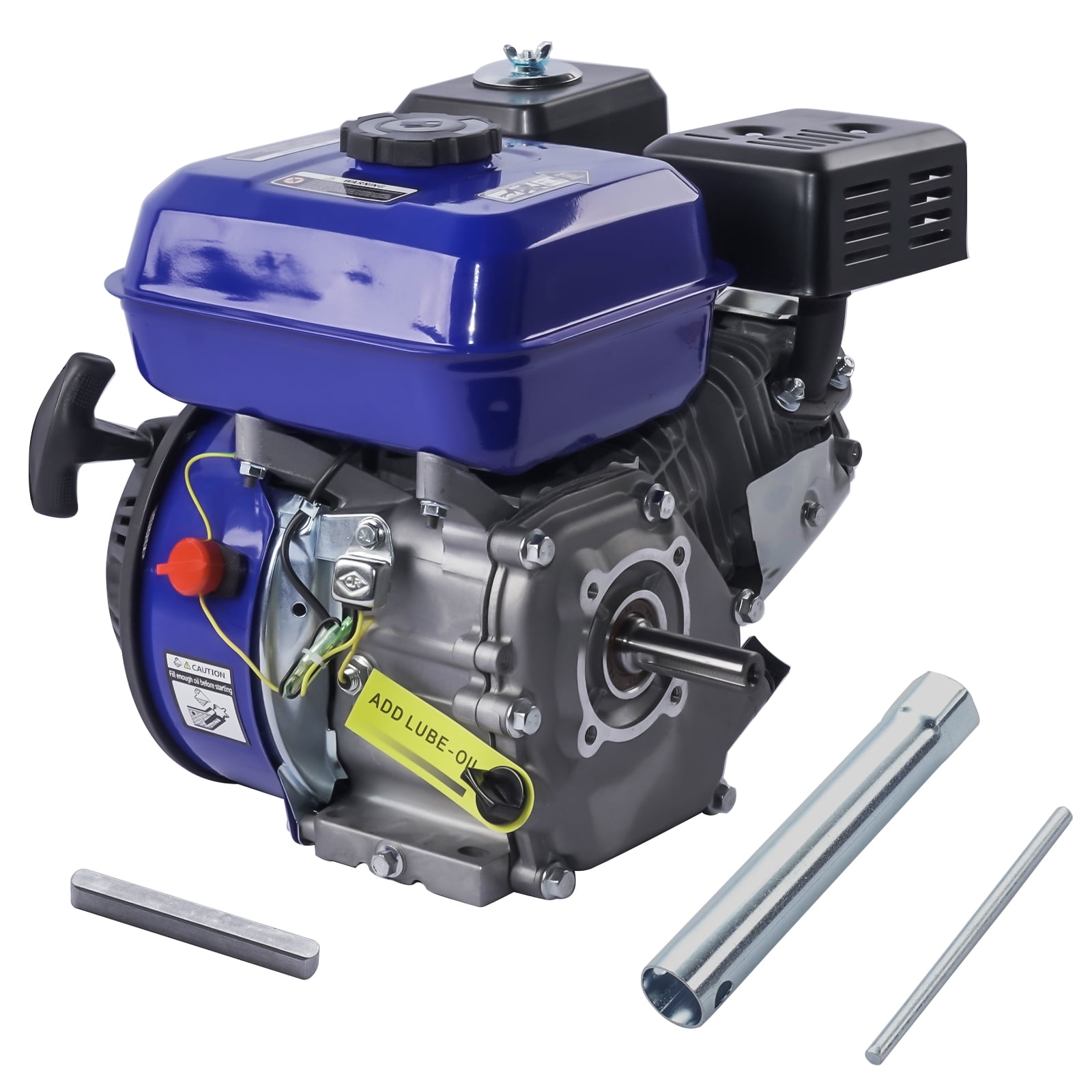GELUOXI 7HP Recoil Start Gas Engine Motor 212cc 4-Stroke OHV Horizontal Shaft for Water Pump Washer
