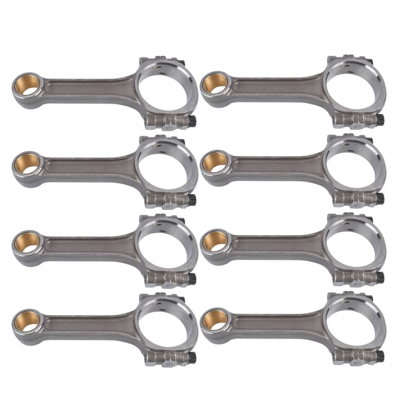 GELUOXI 8Pcs 5.7" I-Beam Engine Connecting Rod for Chevy SBC 350 RPM Rating 6000RPM Horsepower 500HP