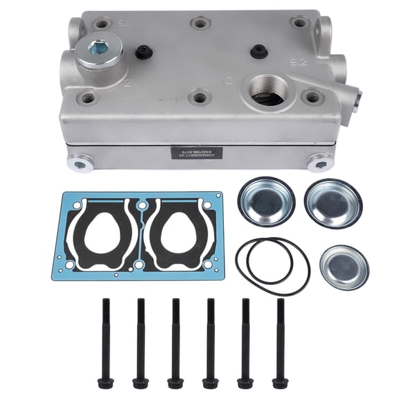 GELUOXI Air Brake Compressor Cylinder Head Two Piston for Paccar CF75 / MX11 / MX13 1732080