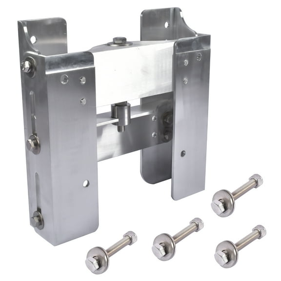 GELUOXI Aluminum Back Jack Plate 4'' Adjustable Manual Power Lift Transom for Outboard Boat Motors 225HP