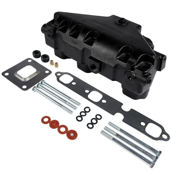 GELUOXI Dry Joint Riser Exhaust Manifold for Mercruiser GM 4.3 V6 2002-UP 864612T01 NEW