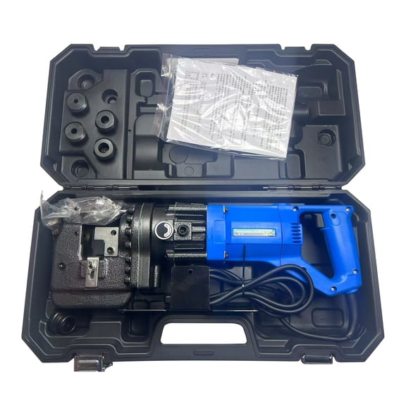 GELUOXI Electric Hydraulic Hole Puncher Tool 1300W 110V with 5 Dies Metal Punching Machine