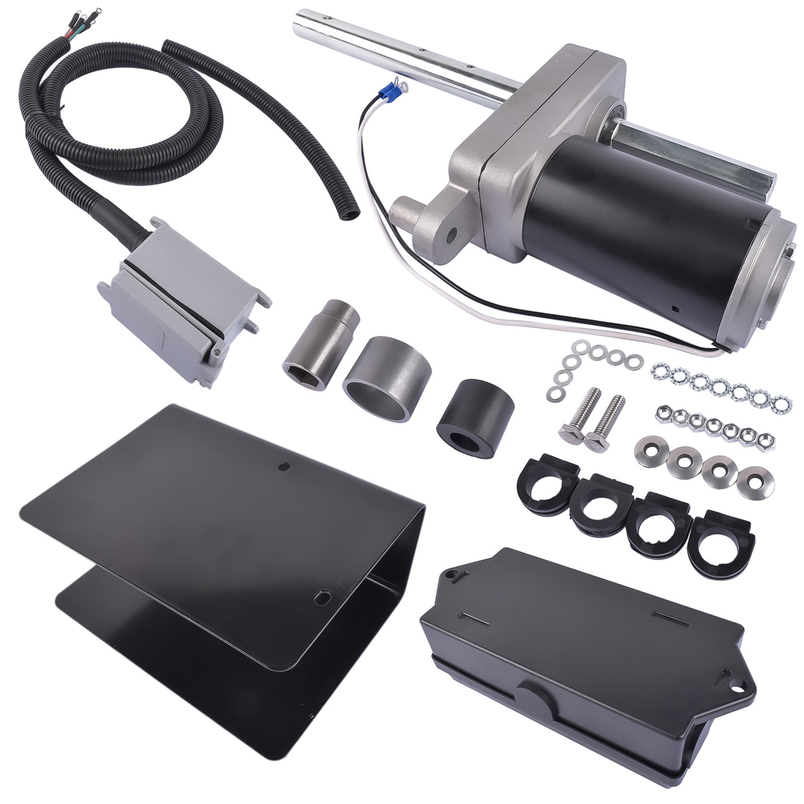 GELUOXI Electric Powered Trailer Jack Kit - 12000 lbs Replace 1824200100 Black 1 Set