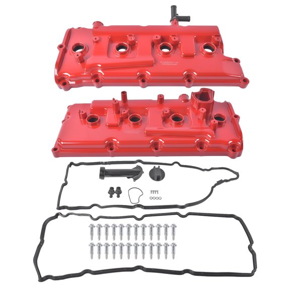 GELUOXI Engine Valve Cover for INFINITI FX45 M45 Q45 Sedan Sport Utility 2002-2008 4.5L V8 Red 2Pcs