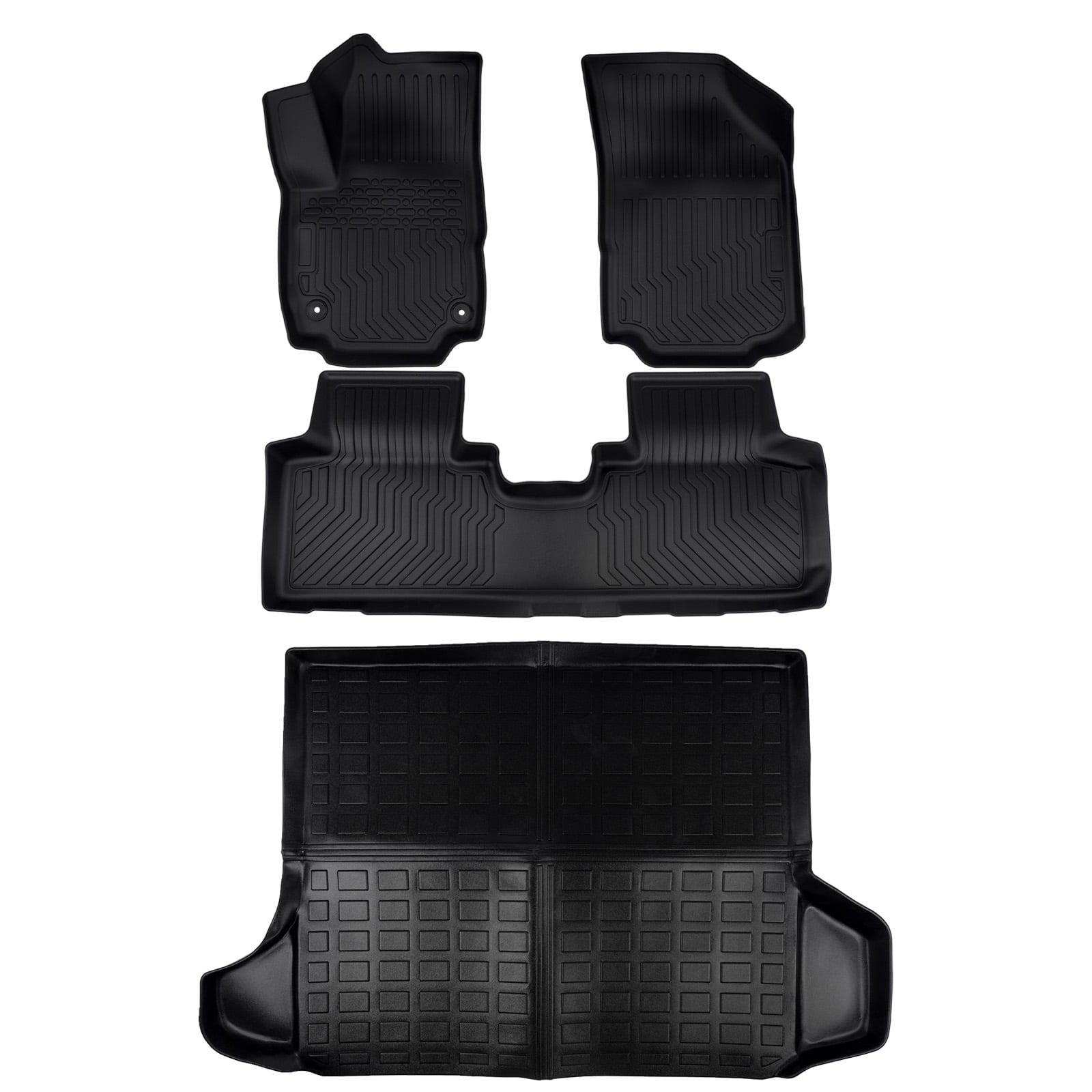 GELUOXI Floor Mats & Cargo Liner for Chevy Equinox/ GMC Terrain 2018-2023 2024, TPE All Weather Terrain Car Mats,  Non-Slip Trunk Mat, Waterproof Accessories