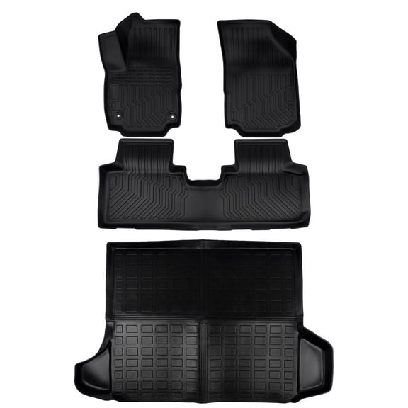 GELUOXI Floor Mats & Cargo Liner for Chevy Equinox/ GMC Terrain 2018-2023 2024, TPE All Weather Terrain Car Mats, Non-Slip Trunk Mat, Waterproof Accessories