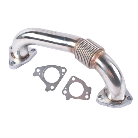 GELUOXI Heavy Duty Driver Side Exhaust Up Pipe for GMC Sierra Chevy Silverado 2500 3500 Duramax Diesel 6.6L 2001-2016 DP0127