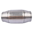 thumbnail image 1 of GELUOXI High Flow Universal Round Spun Catalytic Converter for In/Outlet Dia 3" Length 9" Silver 1Pc, 1 of 10