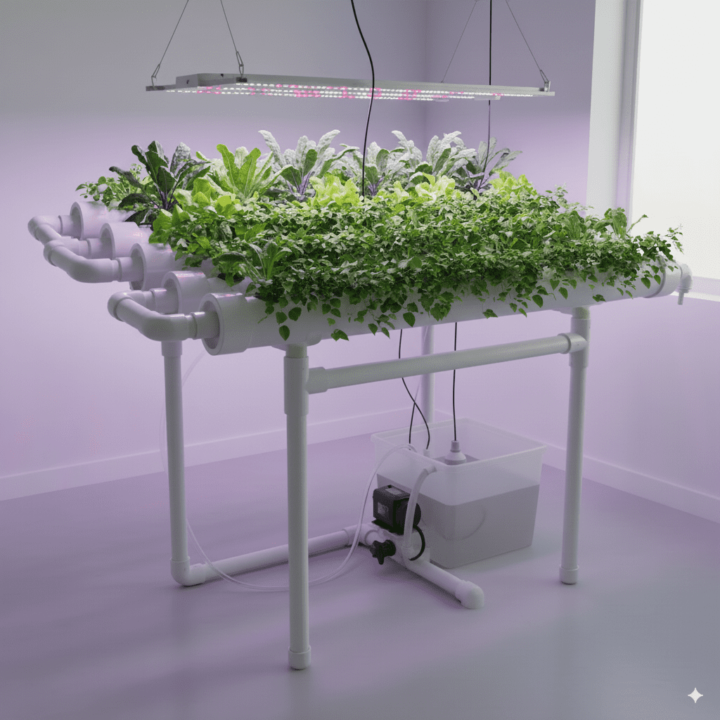 GELUOXI Hydroponic Grow Kit, 1 Layer 36 Plant Sites 4 Food-Grade PVC-U ...