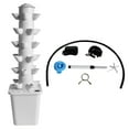 thumbnail image 1 of GELUOXI Hydroponic Growing System Outdoor Indoor Vertical Garden Home Gardening System Vertical Garden Planter with Pump and Movable Water Tank Vegetable Plant Gift for Gardening fans White (30-plant), 1 of 12