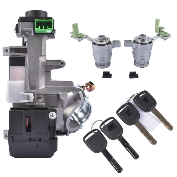 GELUOXI Ignition Switch Assembly & Left/Right Door Lock Cylinders with 4 Keys for Honda Accord 03-07
