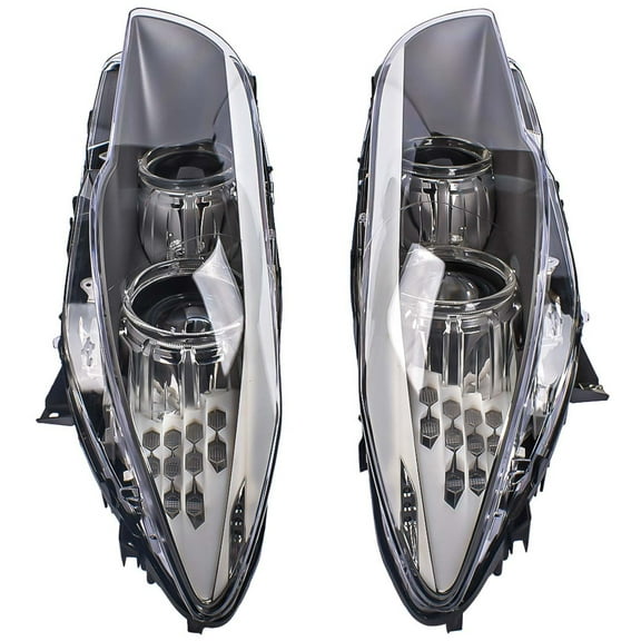 GELUOXI Left+Right Side Xenon Headlights for 2011 2012 2013 BMW 5er F18 F10 550i 535i 528i 63117271911