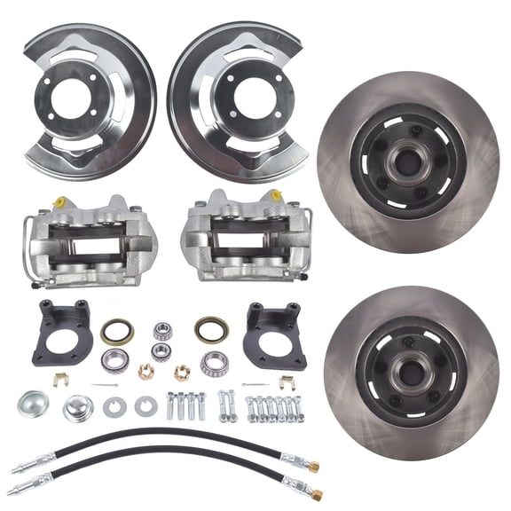 GELUOXI Power Front Disc Brake Conversion Kit V-8 4 Piston for 1964 1965 1966 1967 Ford Mustang
