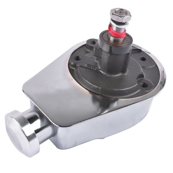 GELUOXI Power Steering Pump Keyway Style for 1966-1974 Chevy Ford GM Chrysler P Series Chrome