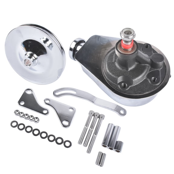 GELUOXI Power Steering Pump w/ Bracket Pulley for Small Block Chevy 265 283 305 327 350 383 400 Engines