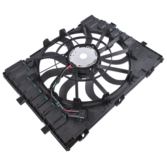 GELUOXI Radiator Cooling Fan for Volkswagen Touareg 2011-2017 3.0 3.6L V6 GAS 7P0121203E 7P0121203H