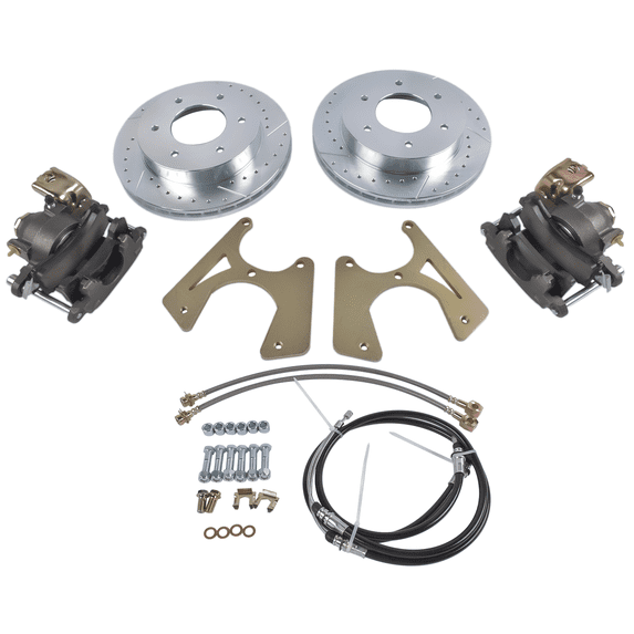 GELUOXI Rear Disc Brake Rotor Kit for Chevrolet C10 Suburban K10 Pickup Sport Utility 1967-1986