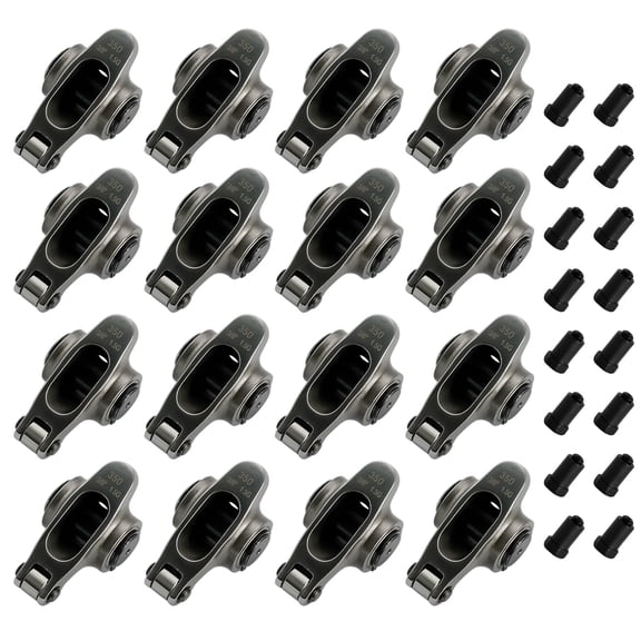 GELUOXI Set of 16 Roller Rocker Arm and Fastener for Chevrolet Small Block Gen I 262 283 305 350 400