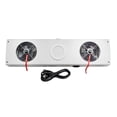 thumbnail image 1 of GELUOXI Static Eliminator Ionizing Air Blower Anti Static Ionizer Anti Static Fan Anti Static Ionizer Electrostatic Discharge Fan Anti Static Blower Suspended 110V (2-Fan, with light), 1 of 11