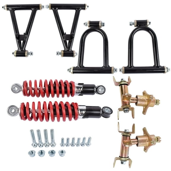 GELUOXI Swingarm Upper + Lower Front Suspension Arm Kit for ATV Quad Bike Buggy Go Kart