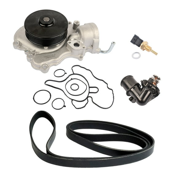 GELUOXI Water Pump Thermostat Sensor Belt Kit for 2014-2020 Jeep Grand Cherokee 3.0L Turbo V6 Diesel